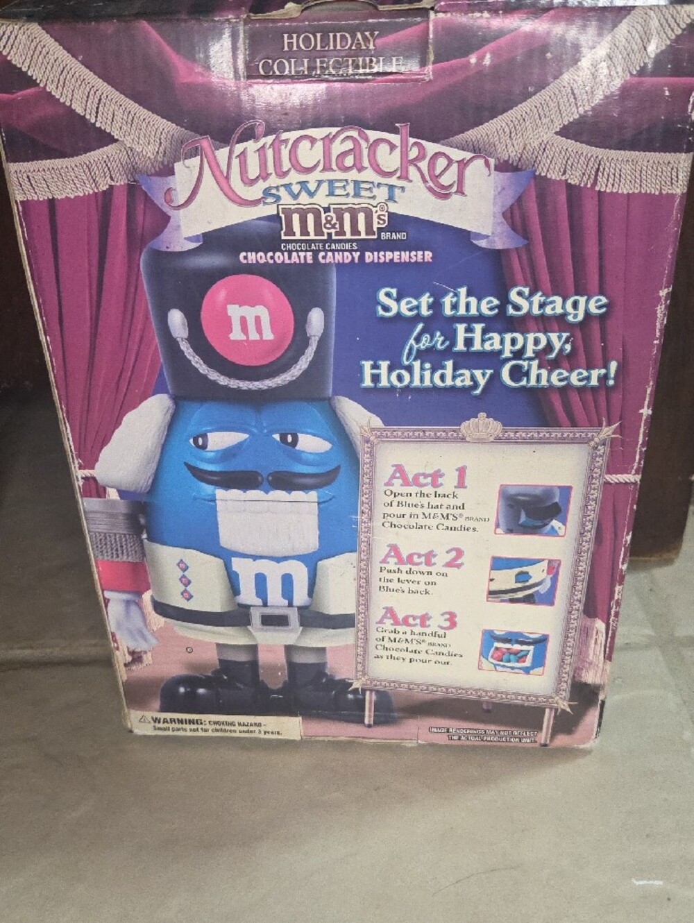 M&M'S Blue and Yellow Nutcracker Candy Dispenser - Picture 3 of 5